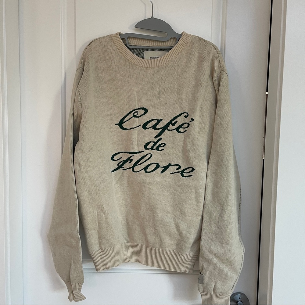 CAFE DE FLORE X HIGHSNOBIETY KNIT JUMPER
